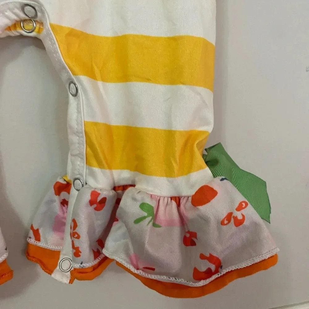 Striped Pumpkin Romper